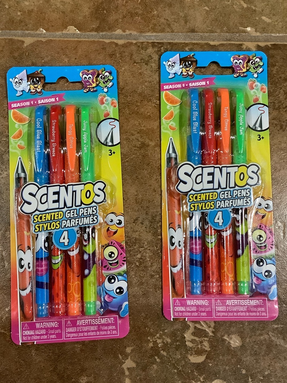 Scented Gel Pens - 4 Pack (Blue, Red, Orange, Green)